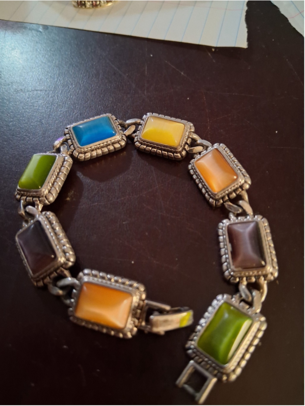 PREMIER DESIGNS MOONGLOW CABOCHON VINTAGE BRACELET.7.5"